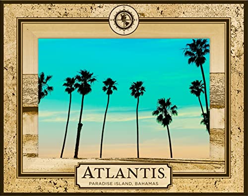Saddle Mountain Souvenir Atlantis Paradise Island Bahamas Laser Engraved Wood Picture Frame Landscape (x )