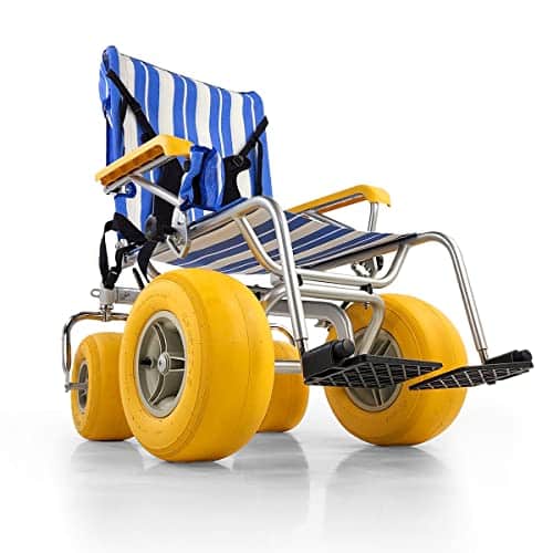 AccessRec TerraWheels All Terrain Wheelchair for Beach and Outdoor Use Blue