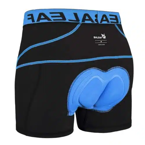 BALEAF Men's D Padded Bike Shorts Cycling Underwear MTB Liner Road Biking Bicycle Clothes Blue XXL