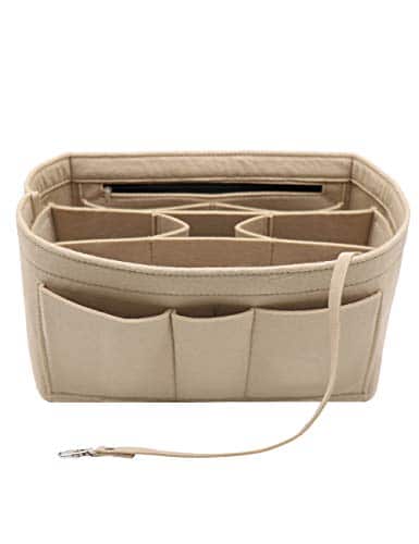 LEXSION Felt Insert Bag Organizer Bag In Bag For Handbag Purse Organizer Fits Speedy Neverful Beige M