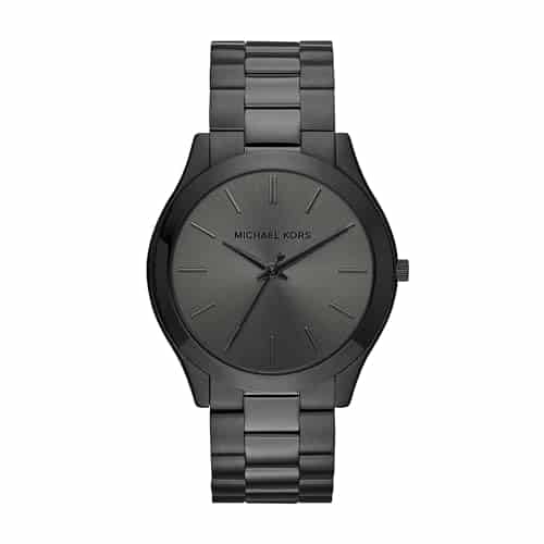 Michael Kors Slim Runway Three Hand Black Stainless Steel Men's Watch (Model MK)