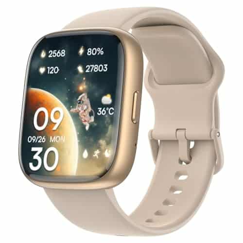 Smart Watch for Men Women,Alexa Built in Smartwatch(AnswerMake Calls),HD Fitness Tracker,IPaterproof + Sport Mode Activity Tracker,Heart Rate SpOSleep Monitor,iOS Android Comp