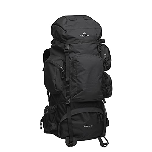 TETON L Explorer Internal Frame Backpack for Hiking, Camping, Backpacking, Rain Cover Included