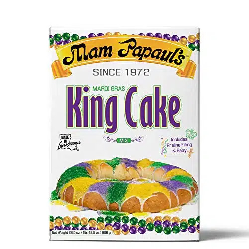 Mam Papaul's Mardi Gras King Cake Kit with Praline Filling, Servings   ounce