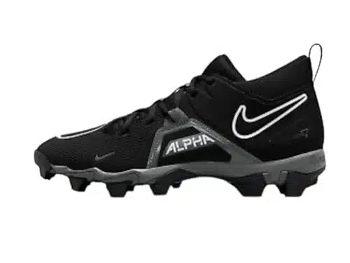 Nike Alpha Menace Shark Men's Football Cleat (us_Footwear_Size_System, Adult, Men, Numeric, Medium, Numeric_), BlackIron GreyWhite